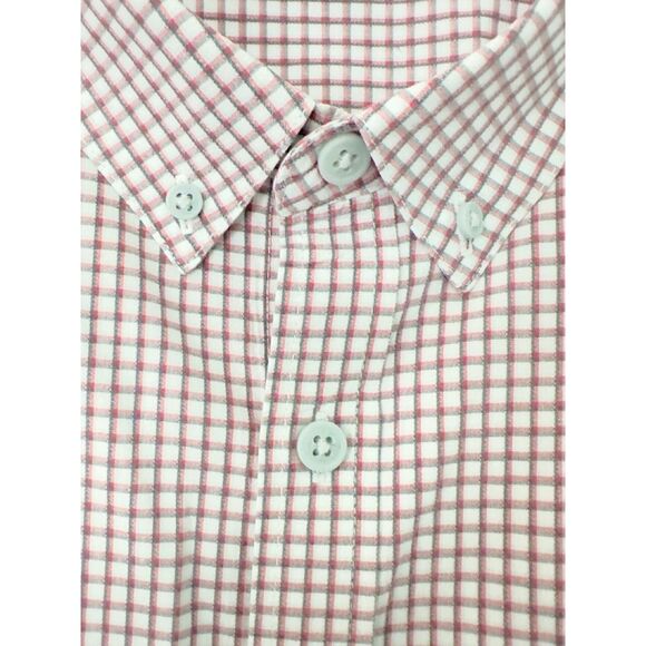 Columbia Mens Button Down Shirt Red White & Blue Plaid Cotton XXL - Picture 3 of 9